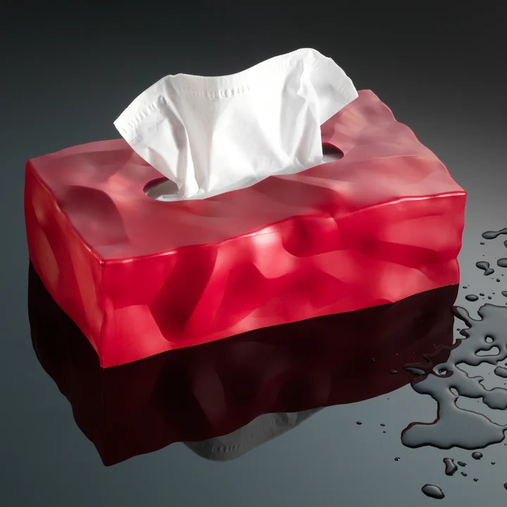 essey - Wipy 2 -Cube cloth box, red