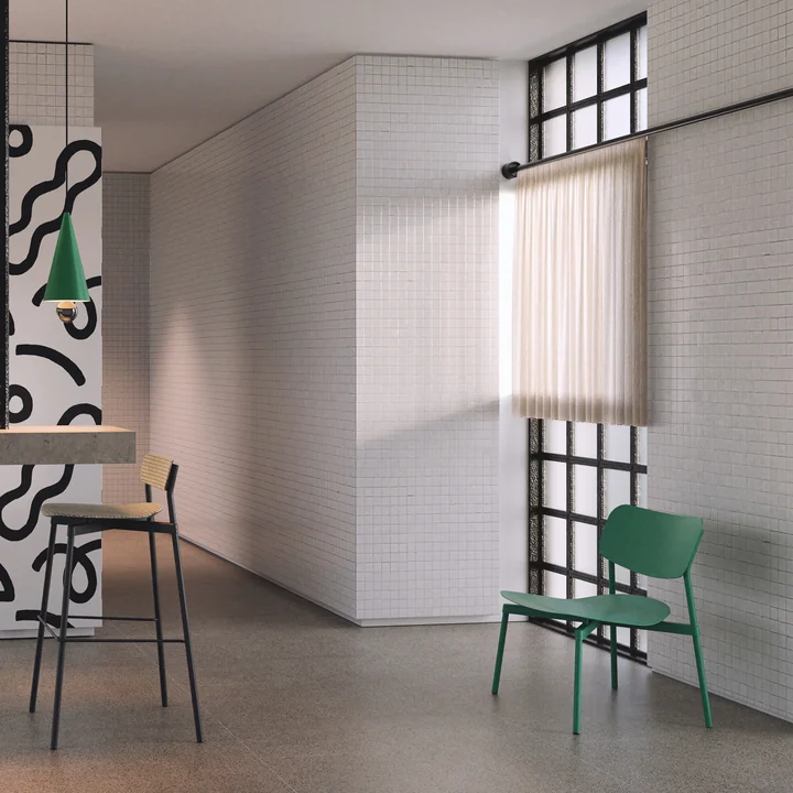 Fromme Lounge Chair Outdoor from Petite Friture in mint green