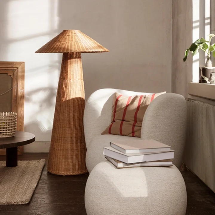 Grand cushion from Ferm Living in camel / red