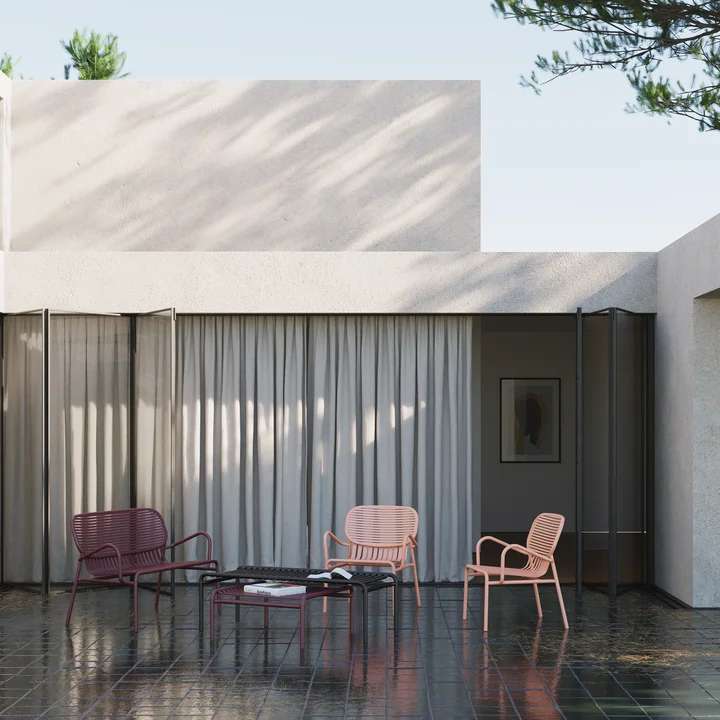 The Week-End sofa Outdoor from Petite Friture as a statement on the terrace