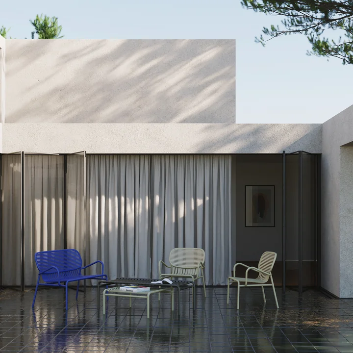 The Week-End sofa Outdoor from Petite Friture with graphic expression