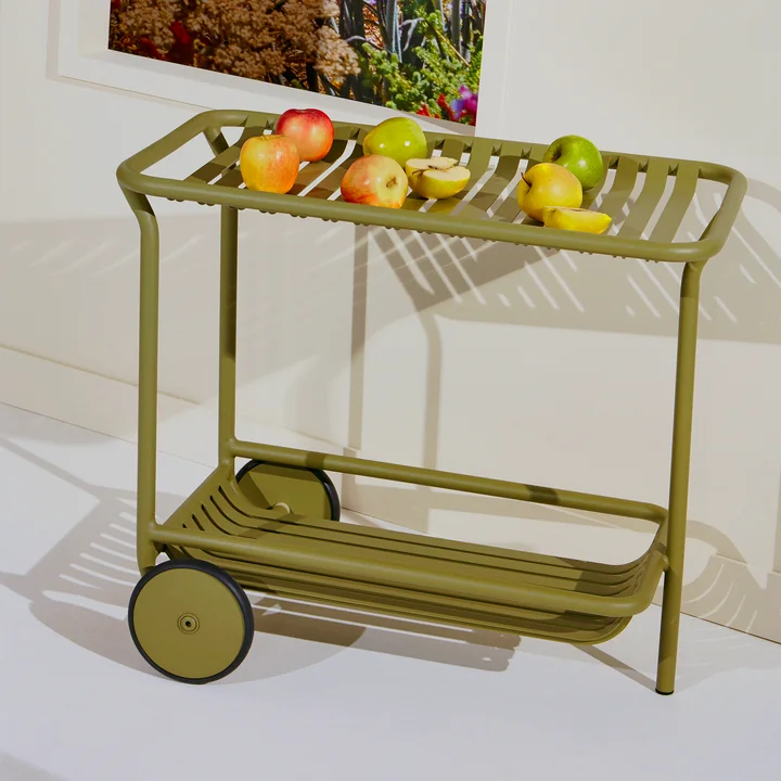 The Week-End trolley Outdoor from Petite Friture with fruit