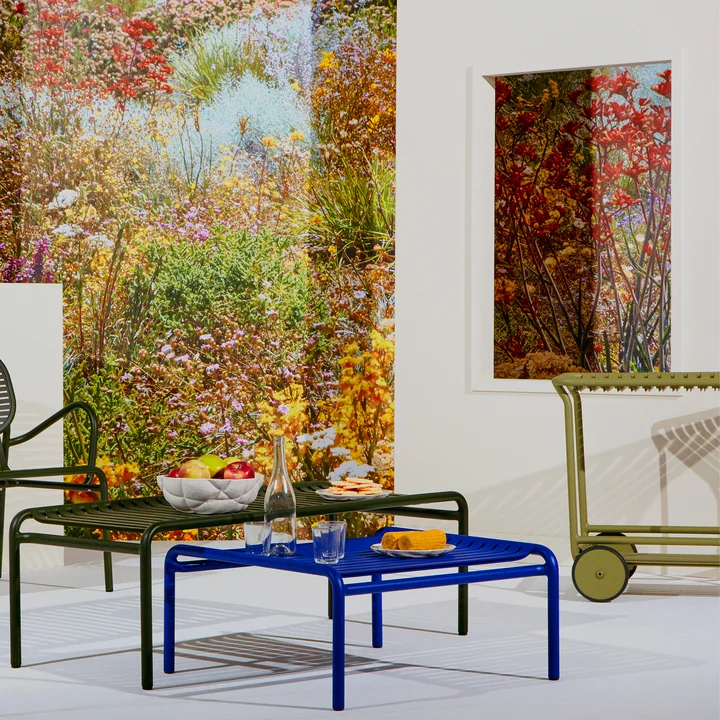 The Week-End coffee table Outdoor from Petite Friture in the patio