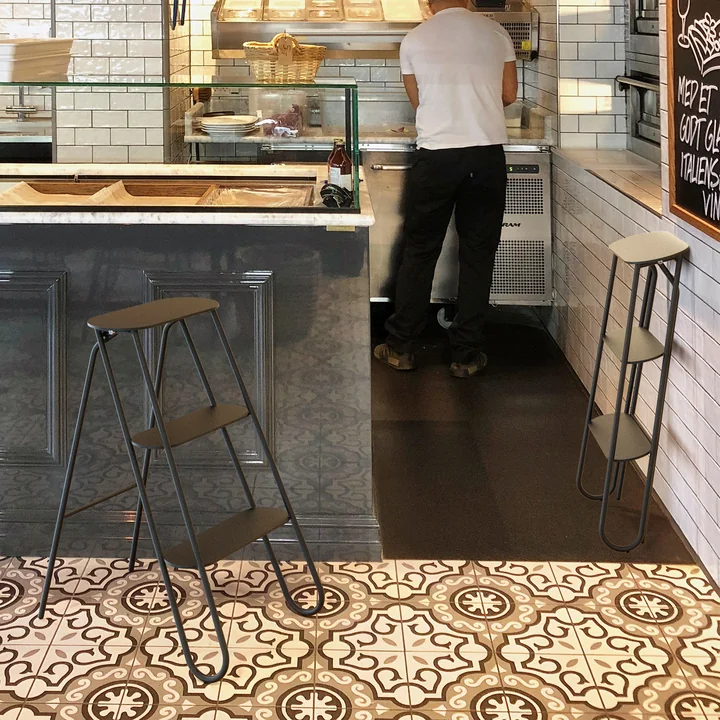 The Bukto step stool from Frost in the restaurant