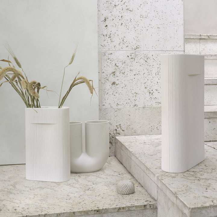 Ridge Vase from Muuto in off-white