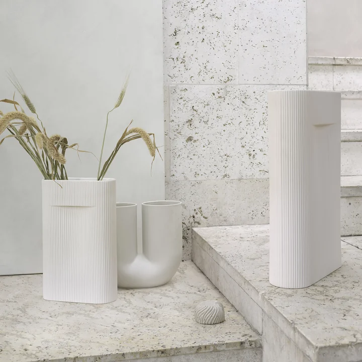 Ridge Vase from Muuto in off-white