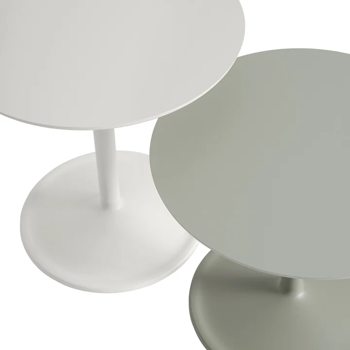 Soft Side table from Muuto in off-white and dusty green