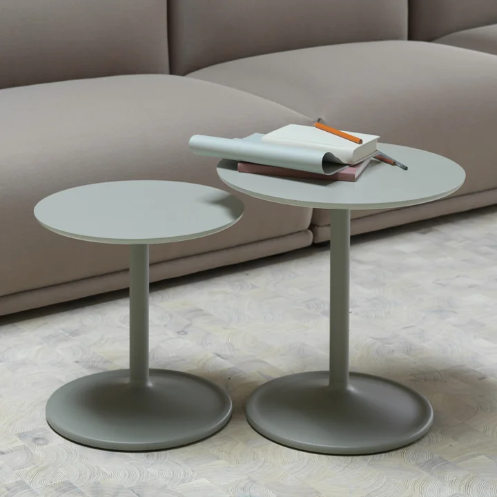 Soft Side table from Muuto in dusty green