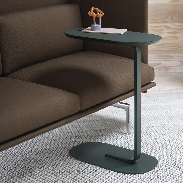 Relate Side Table H 73,5 cm from Muuto in dark green