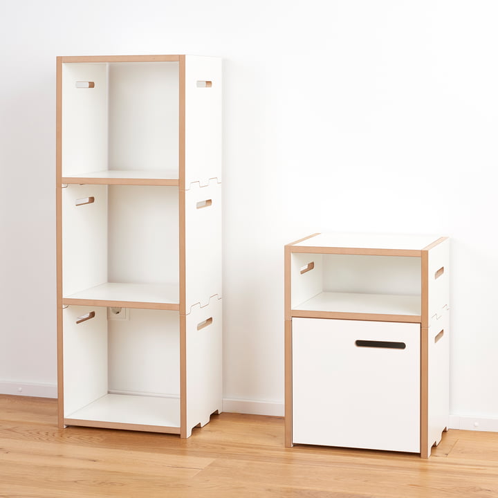 halbstark Shelving system from Tojo in white