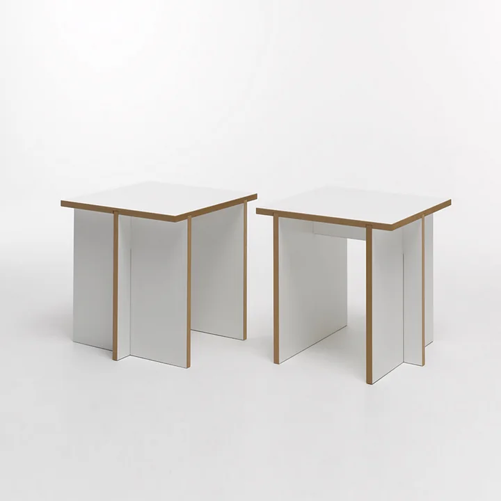 Sturdy stool from Tojo in white