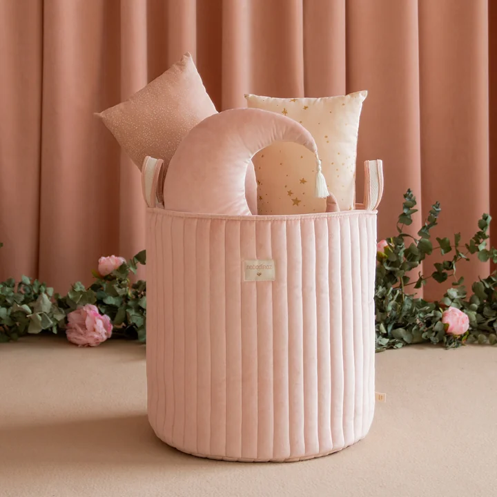 Savanna Storage basket by Nobodinoz in bloom pink