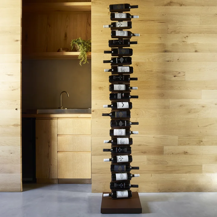 Ptolomeo Vino Floor standing shelf from Opinion Ciatti in the colour corten