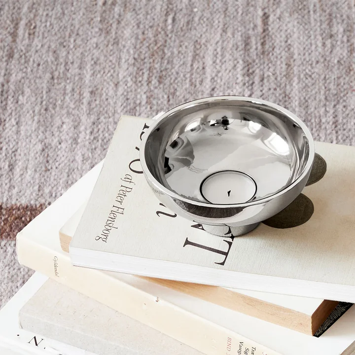 Alumina Tealight holder from Kristina Dam Studio in silver