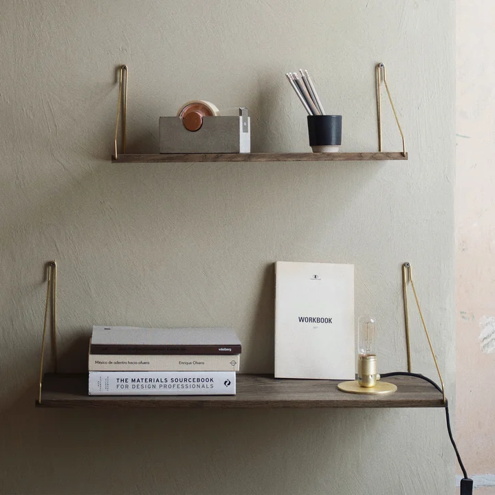 Shelf Shelf from Frama in dark oiled oak / brass