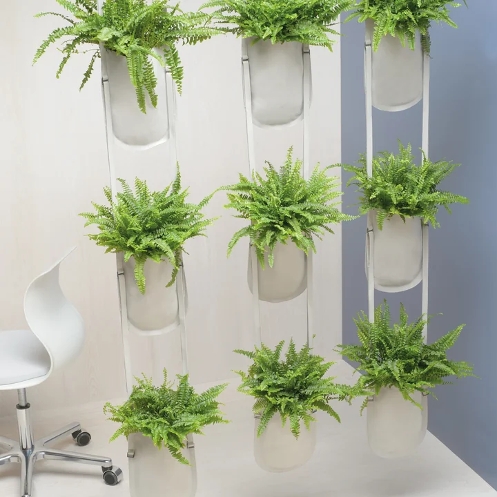The Urban Garden plant pockets from Authentics as a natural partition wall