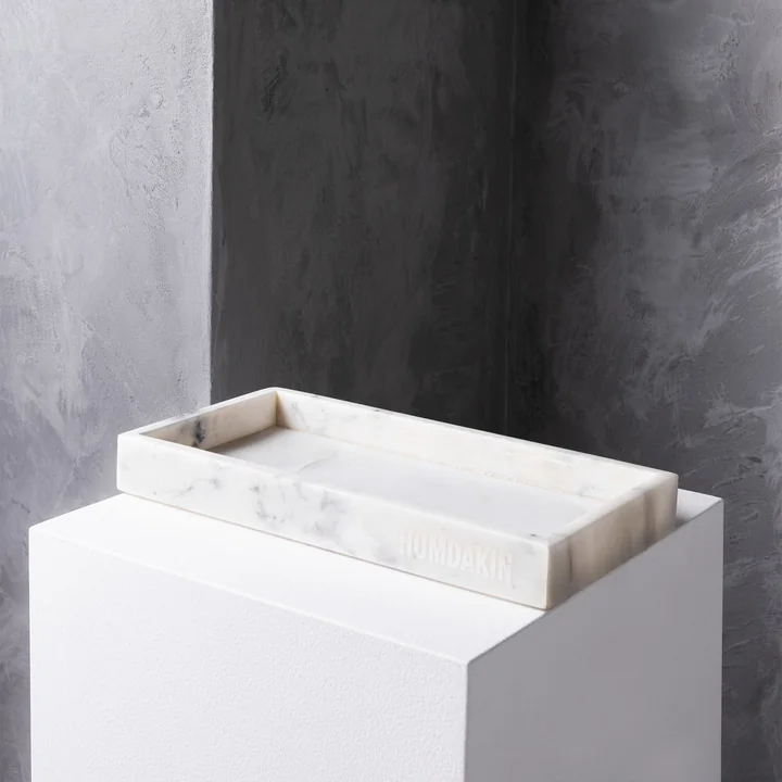 The Humdakin marble tray can be used in any room