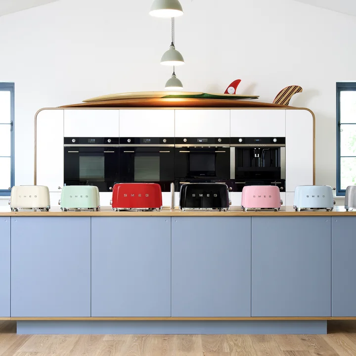 2-slot toaster long TSF02 by Smeg