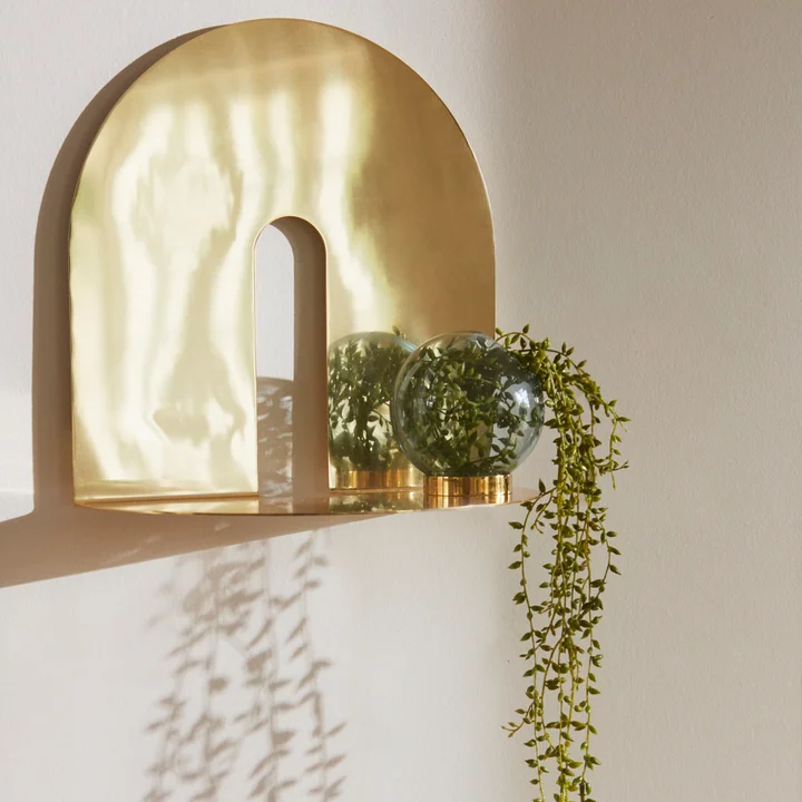 The Castellum wall shelf from AYTM makes every room shine.