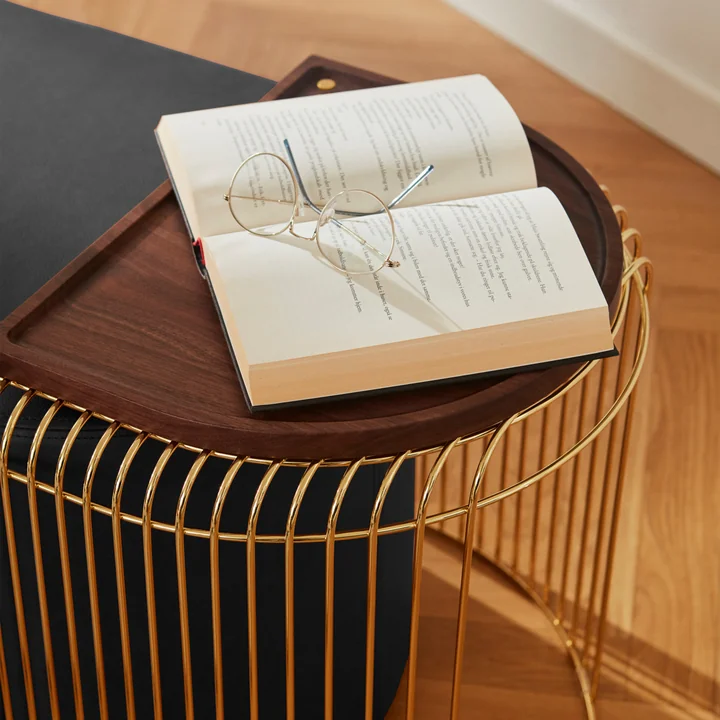 The Curva side table from AYTM over the Sessio Pouf