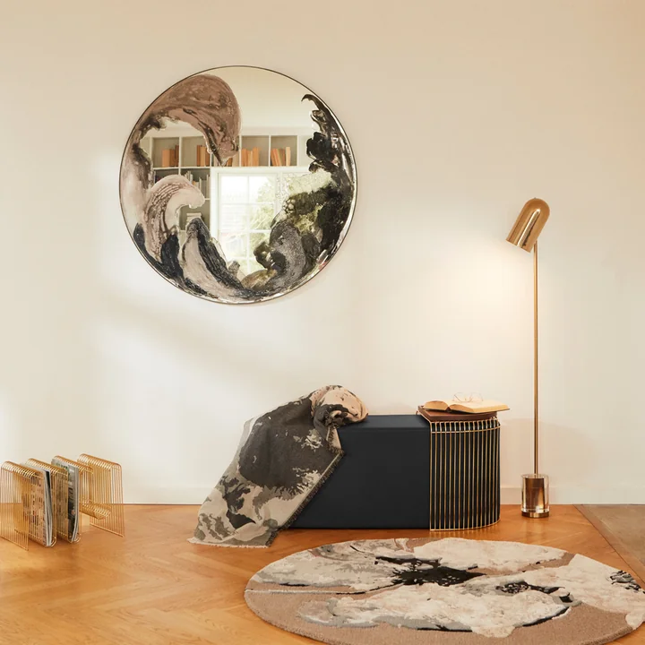 The Floreo carpet from AYTM as a modern addition to the living room