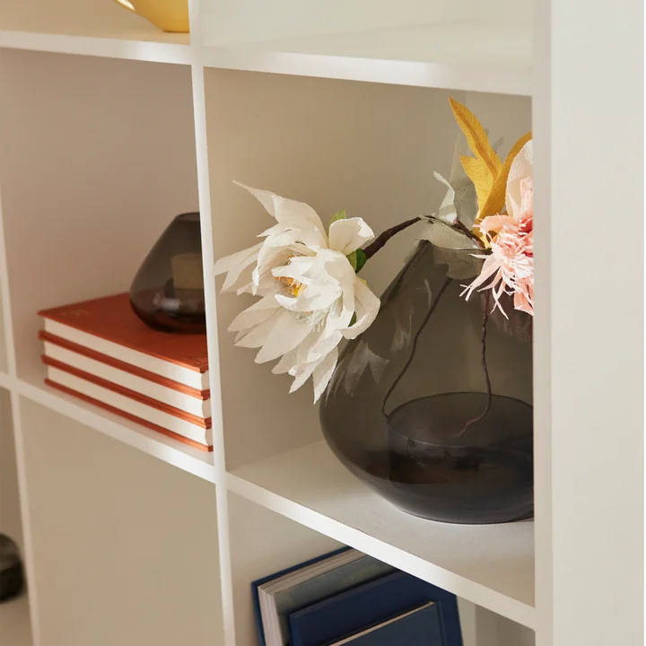 The Uno lantern and vase from AYTM on the shelf