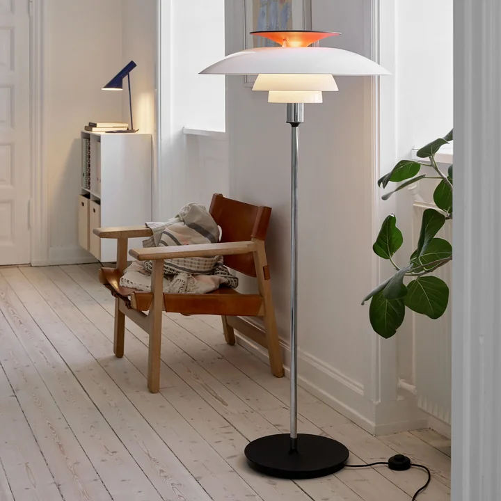 Three shade designer lamp in living room