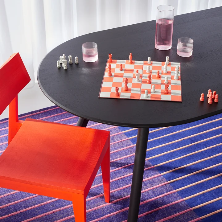 Solid wood table with rounded corners