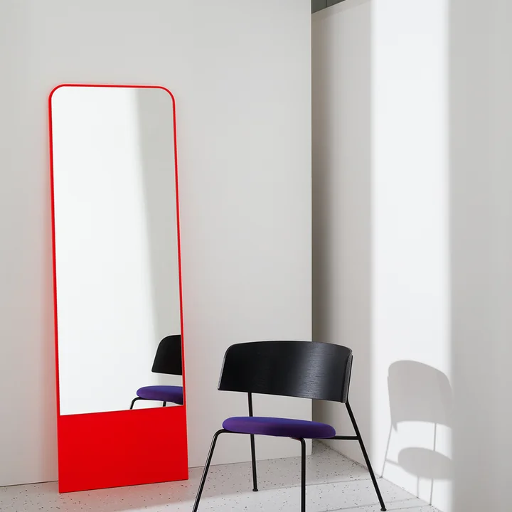Stylish mirror in red