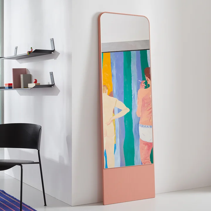 Finely framed standing mirror