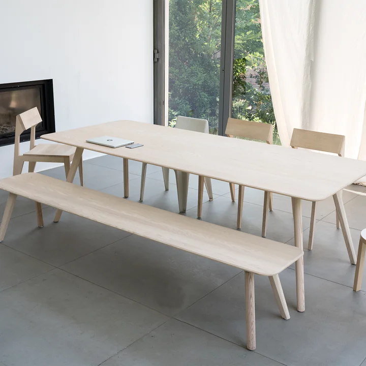 Wooden bench for dining room