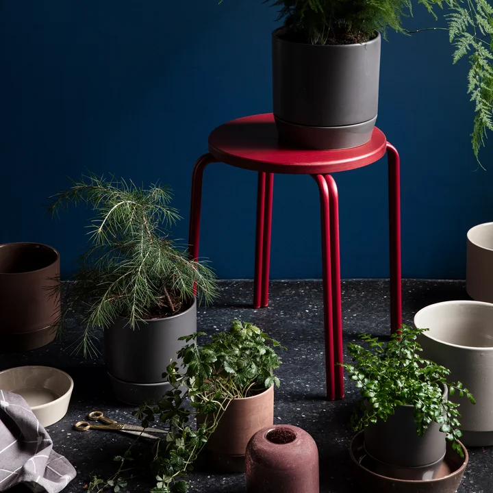 Denise planter and Oda stool from Broste Copenhagen