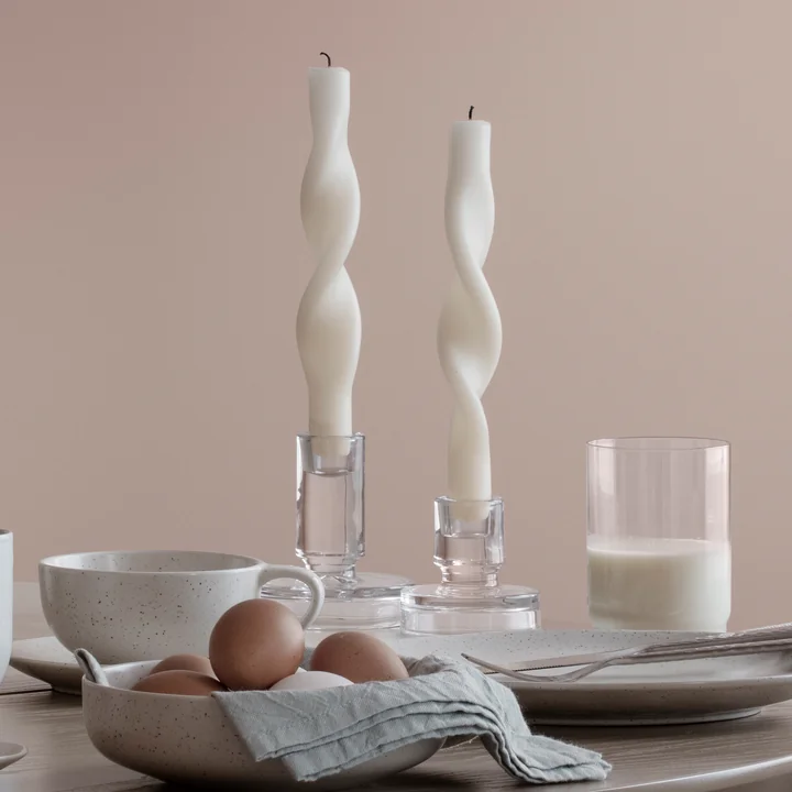 Twist Candles & Petra candlestick from Broste Copenhagen