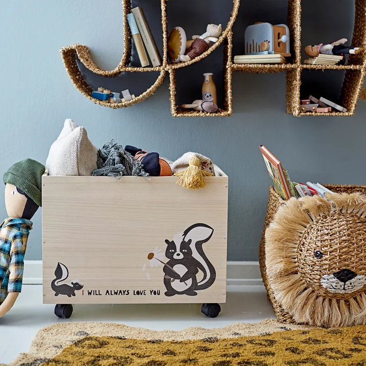 Nonni storage box with wheels from Bloomingville