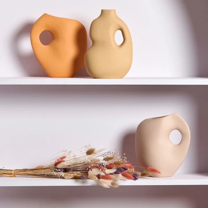 Sculptural ceramic vases