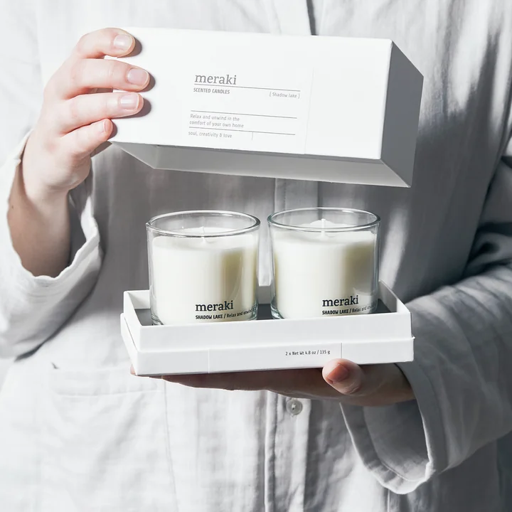 Scented candles in a pleasant gift set