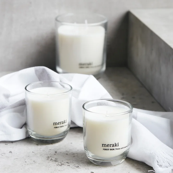 Beautiful scented candles from Meraki