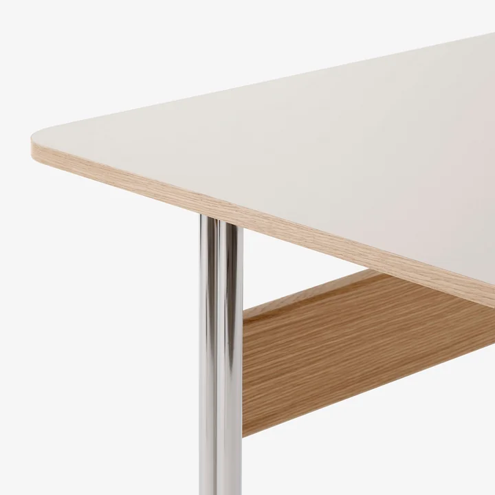 Pavilion AV16 Desk 130 x 65, Oak Linoleum Mushroom in detail