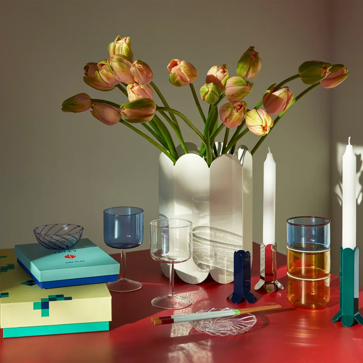 The Tint wine glass from HAY in different colors