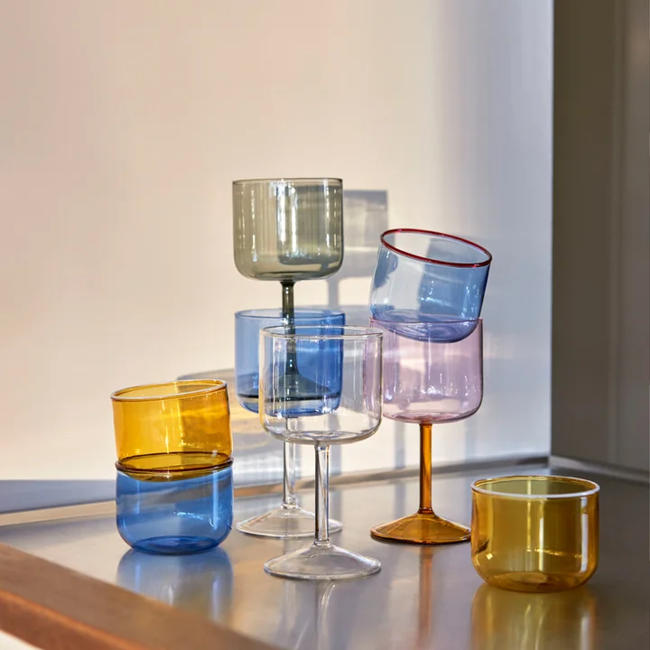 The Tint wine glasses from HAY