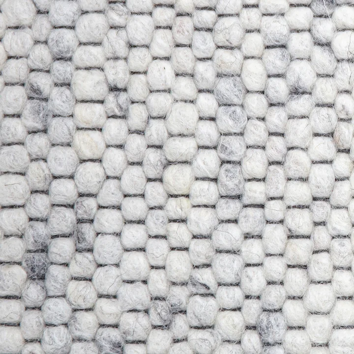 Felt ball rug Pebble from Collection in beige mottled