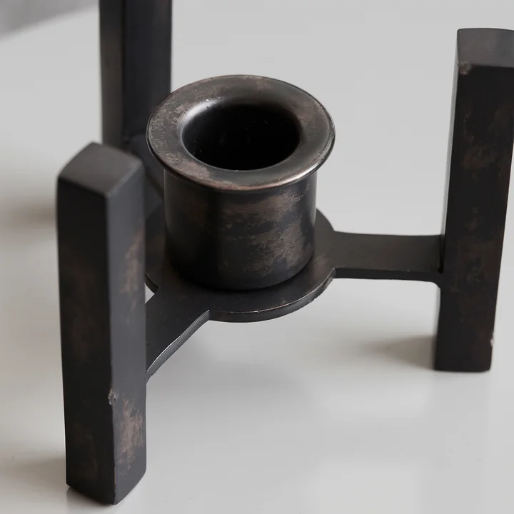 Bejo Candleholder for stick candles from House Doctor in the colour antique brown