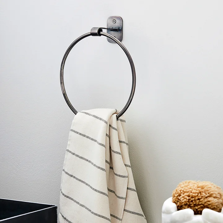 Pati Towel holder ring from House Doctor in black antique