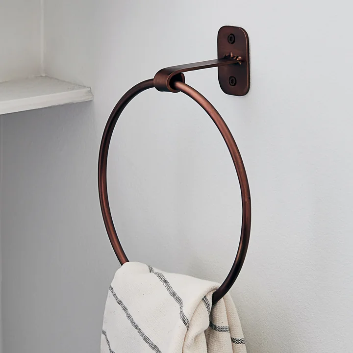 Pati Towel holder ring from House Doctor in browned brass