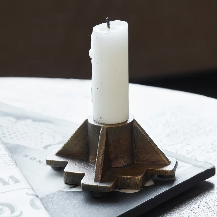 Castle Candleholder from House Doctor in antique brass finish