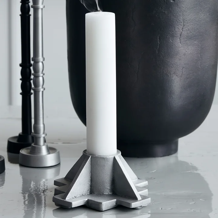 Castle Candleholder 6,4 cm from House Doctor in color grey