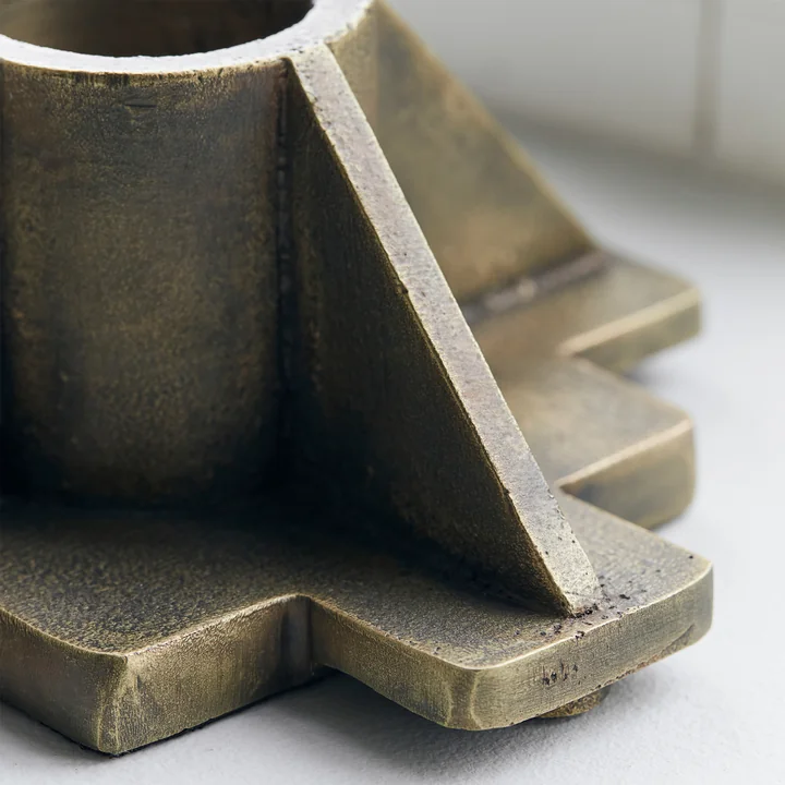 Castle Candlestick 6,4 cm from House Doctor in antique brass finish