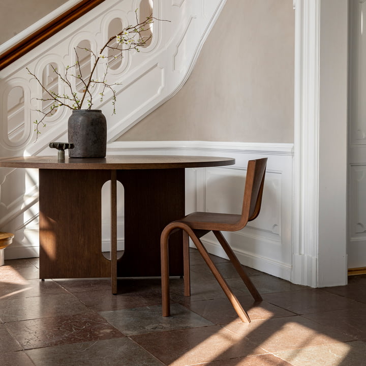 Timeless wooden chair in the hallway