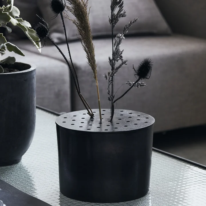 Flow Vase with perforated lid from House Doctor