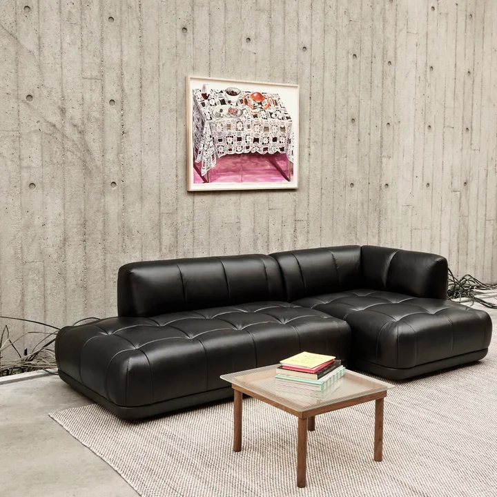 Kofi Coffee table with glass top by HAY